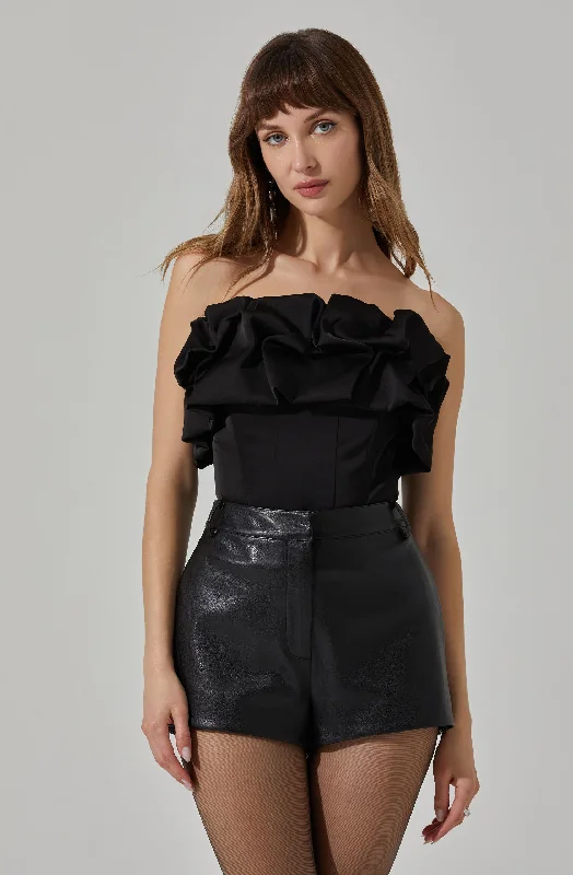 Sarahi Strapless Ruffled Corset Top