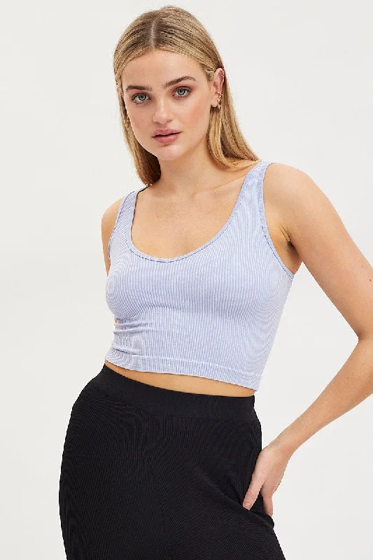 Purple Tank Crop Top Seamless