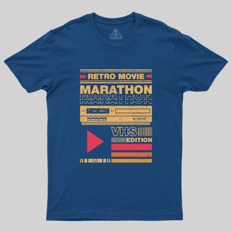 Retro Movie Marathon VHS Edition Geek T-Shirt