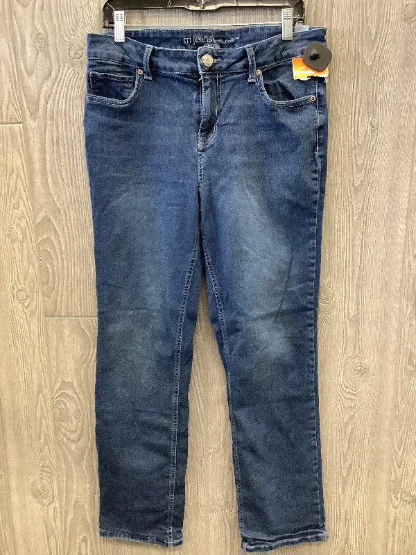 Jeans Straight By Maurices In Blue Denim, Size: 14