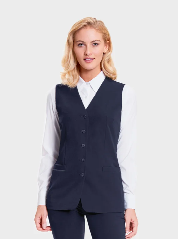 Ladies' Metro Sleeveless Blazer - Deep Sea