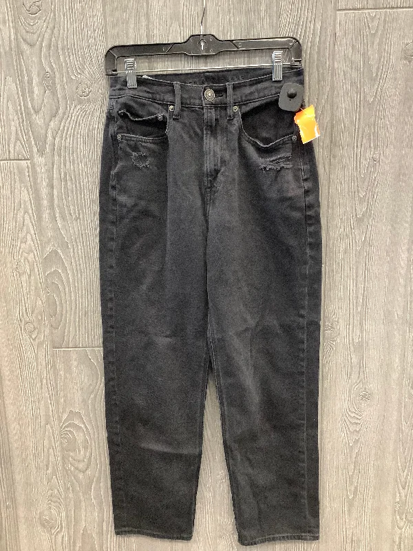 Jeans Straight By American Eagle In Black, Size: 6