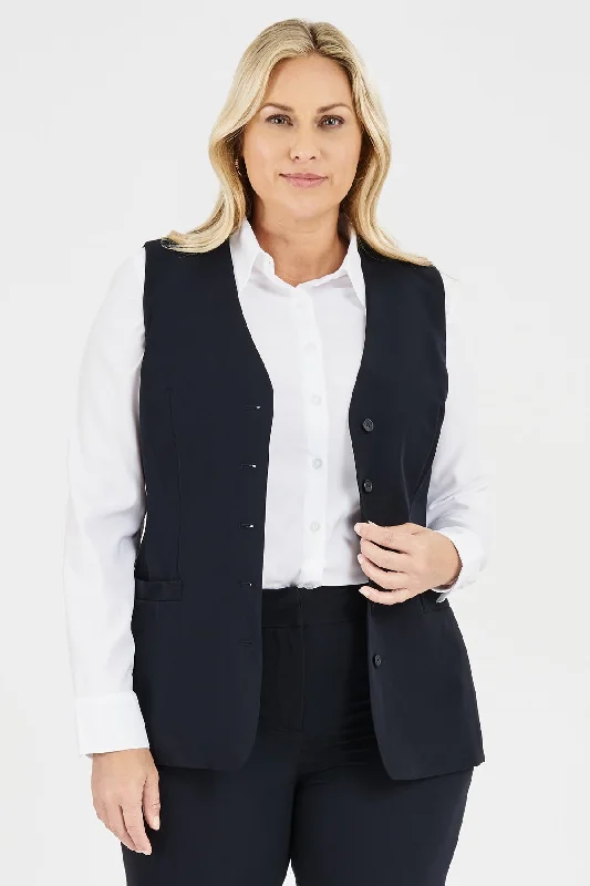 Ladies' Metro Sleeveless Blazer - Deep Sea