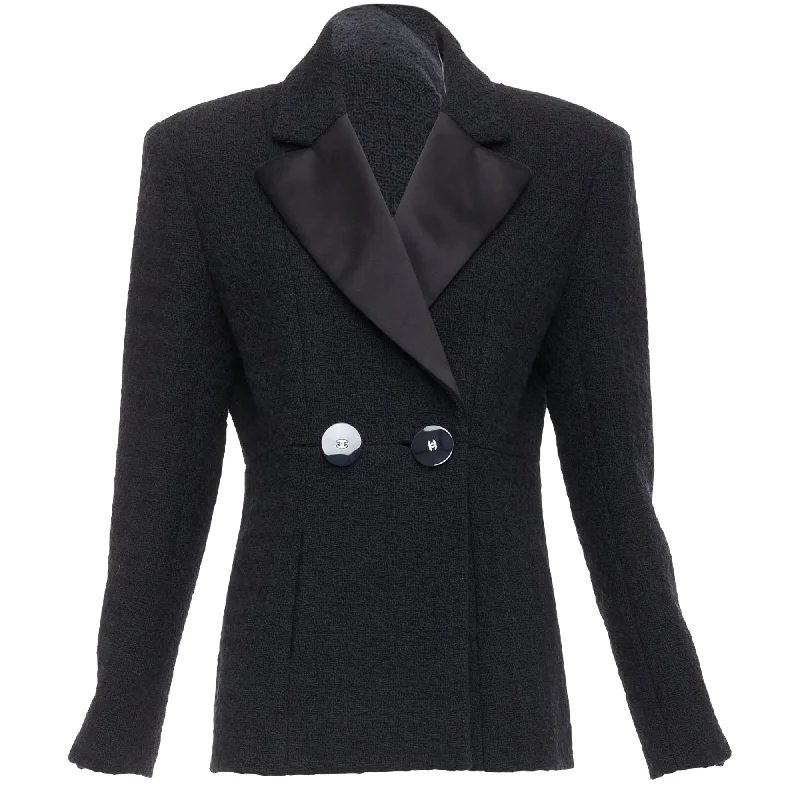 Chanel Cosmopolite tweed double breasted tuxedo jacket