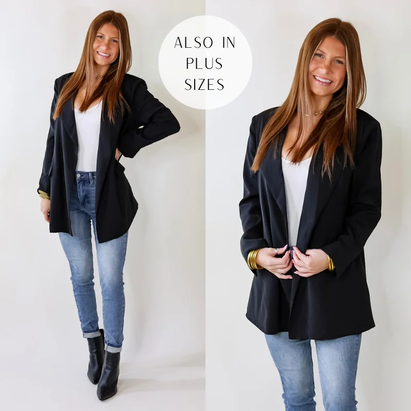 I'll Be Your Favorite Long Sleeve Blazer in Black