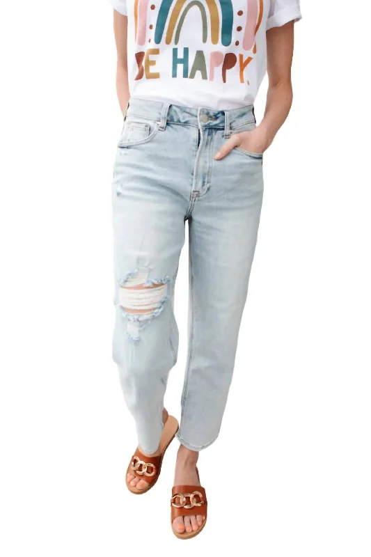 New Me Distressed Jeans In Light Wash