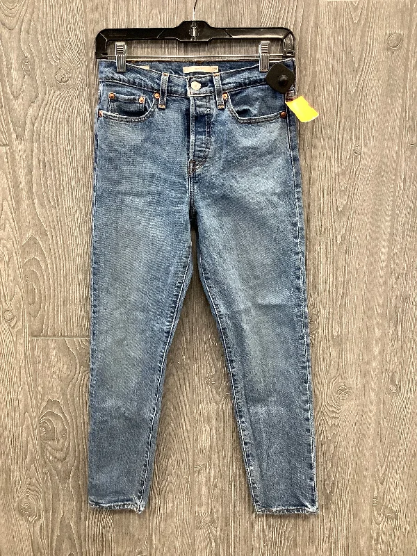 Jeans Straight By Levis In Blue Denim, Size: 2