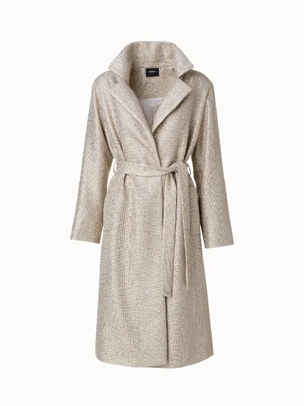 Structured Metallic Techno Weave Coat