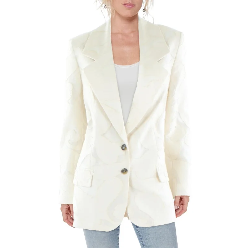 The Mannei Womens Office Career Two-Button Blazer