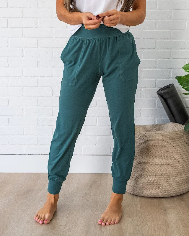 NEW! Yoga Joggers - Everglade Green