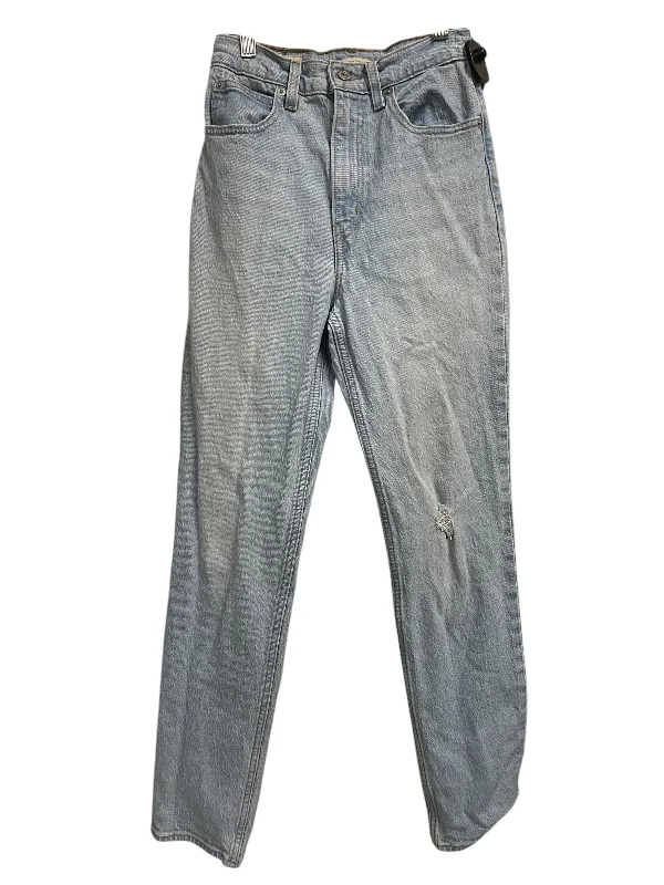 Jeans Straight By Abercrombie And Fitch In Blue Denim, Size: 2