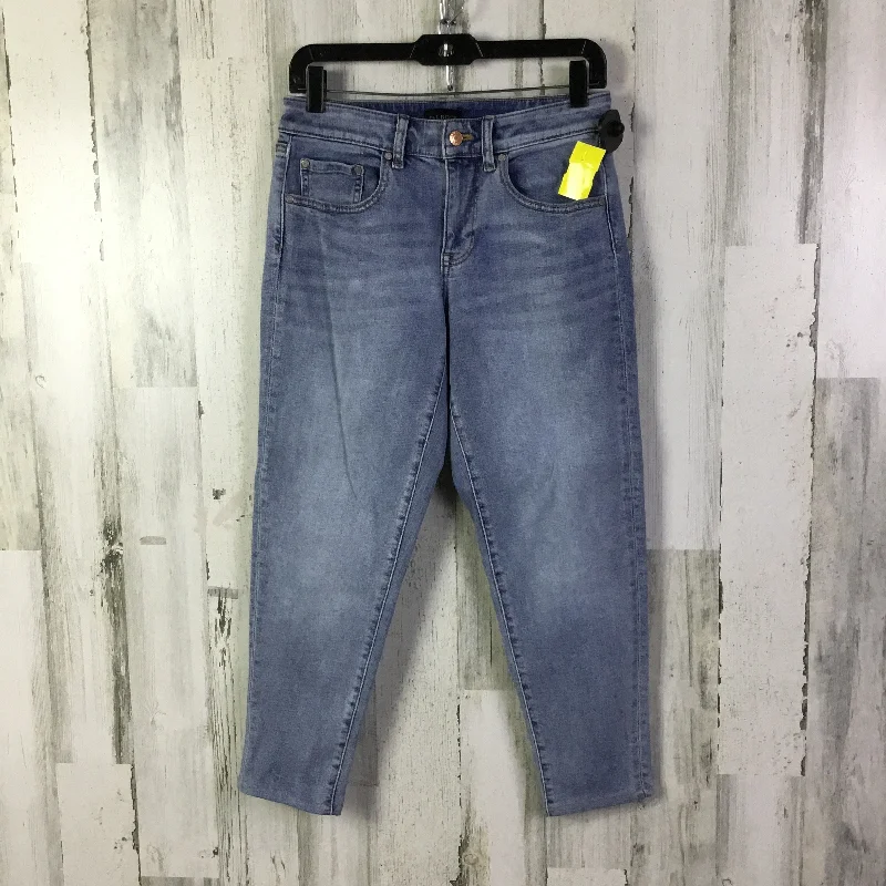 Jeans Straight By Talbots In Blue Denim, Size: 0p