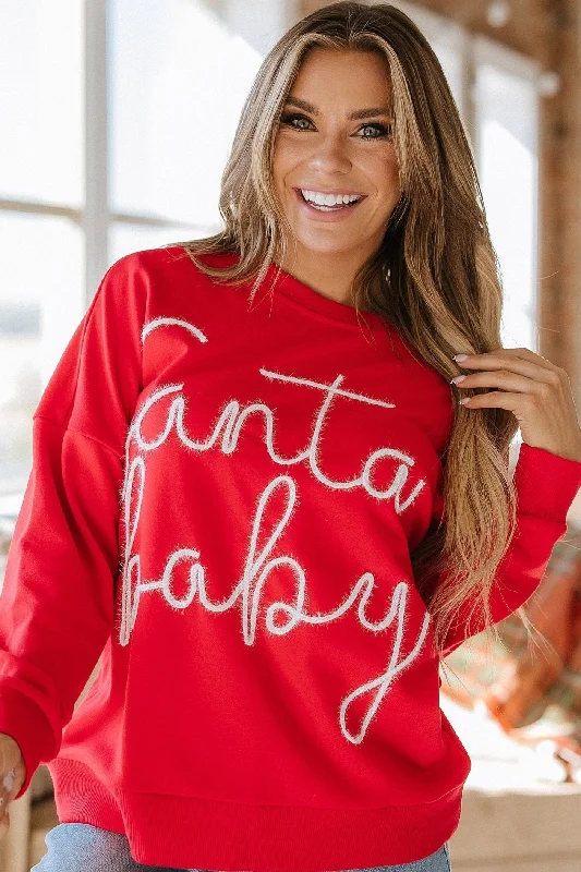 SALE - Tinsel Santa Baby Graphic Sweatshirt | Size XL