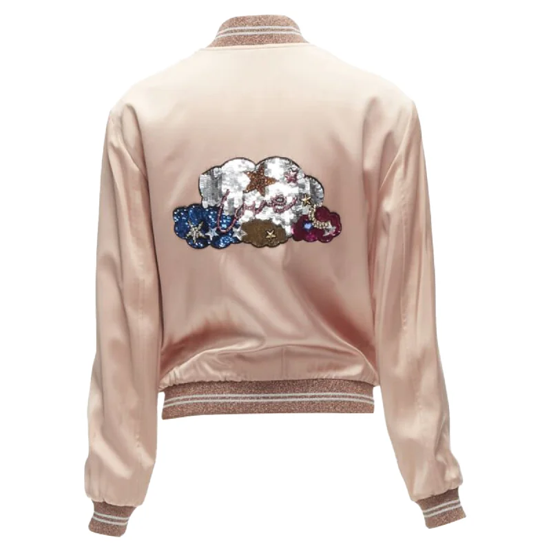 Saint Laurent love sequins satin bomber