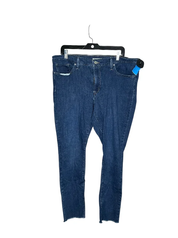 Jeans Straight By Levis In Blue Denim, Size: 18