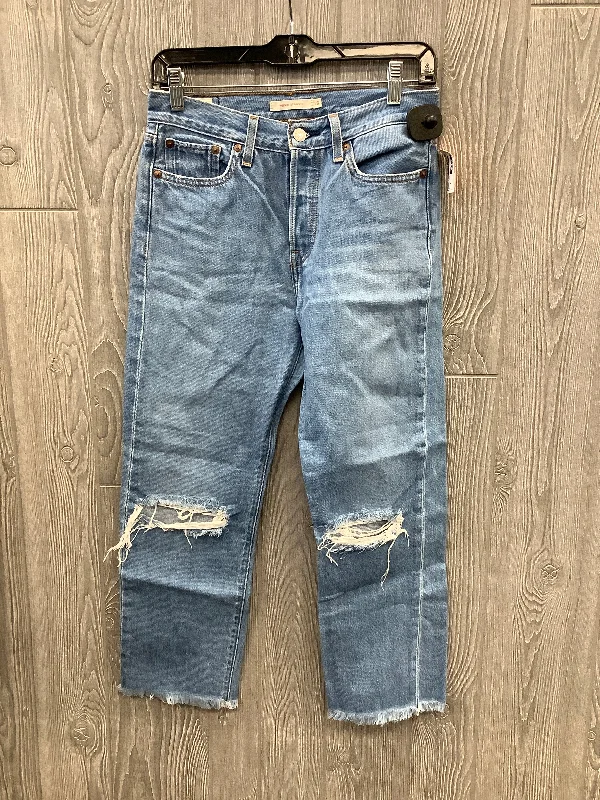 Jeans Straight By Levis In Blue Denim, Size: 2