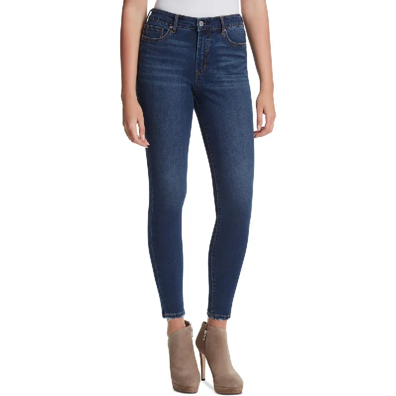 Adored Womens High Rise Dark Wash Skinny Jeans