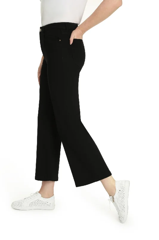 Wide leg Coloured Denim Short Jeans | BLACK | 6908ZR