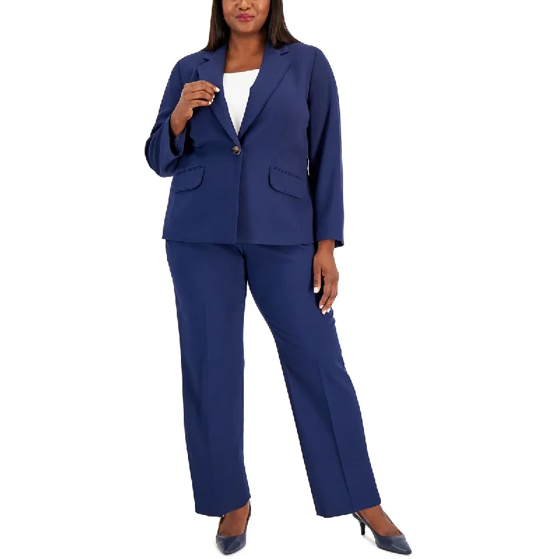 Le Suit Womens Plus Suit Separate Office One-Button Blazer