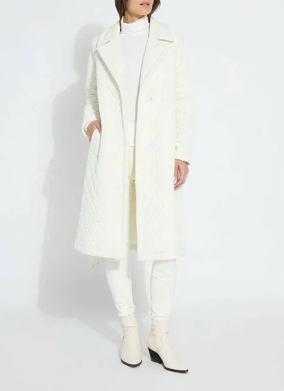 Starla Velvet Coat In Cream