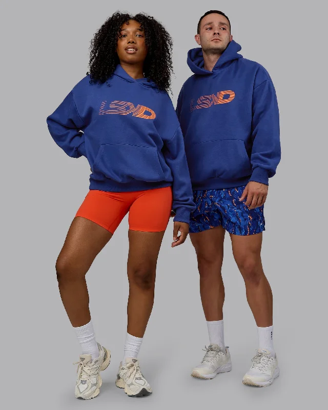 Unisex Motion Hoodie Oversize - Galactic Cobalt-Vibrant Orange