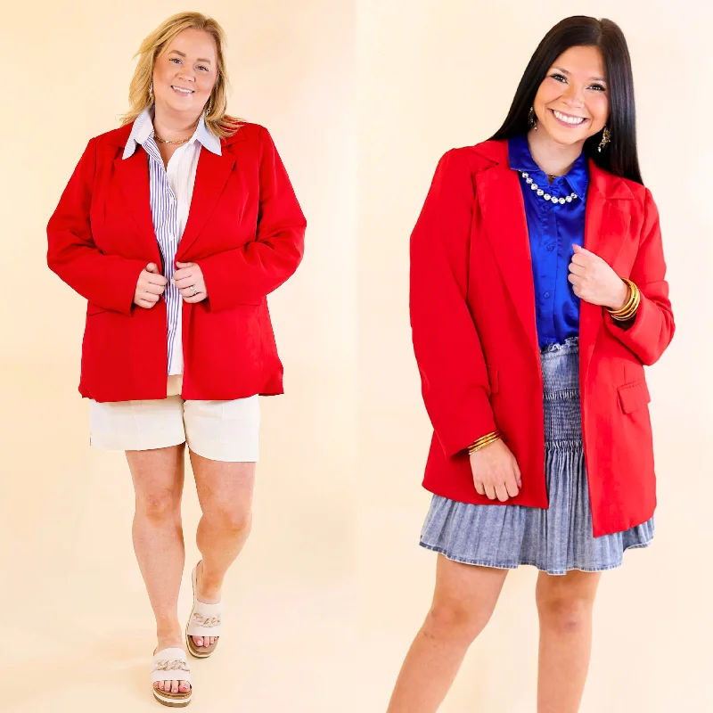 Winning Awards Long Sleeve Blazer in Red