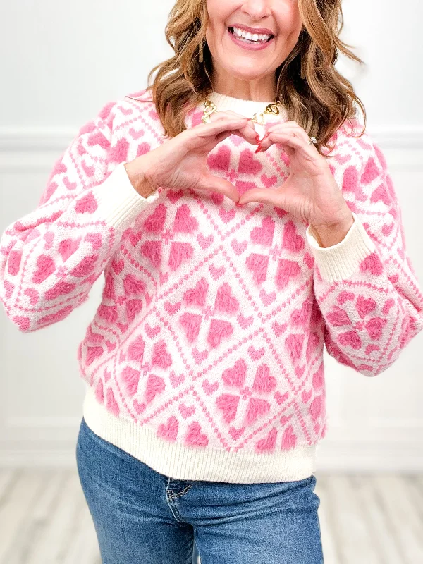 Feel The Love Mohair Heart Sweater