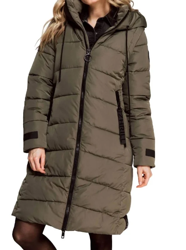 Adelita Max Quilted Jacket In Olive