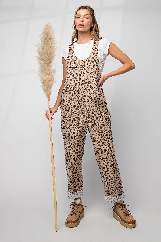 Easel Animal Leopard Printed Jumpsuit