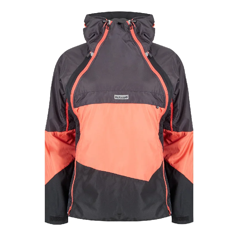 Paramo Womens Velez Evolution Hybrid Smock Hot Coral / Steel / Black