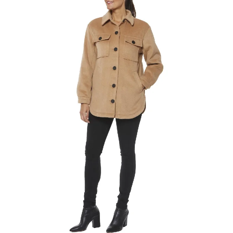 Sanctuary Women's Wool Blend Winter Trucker Coat