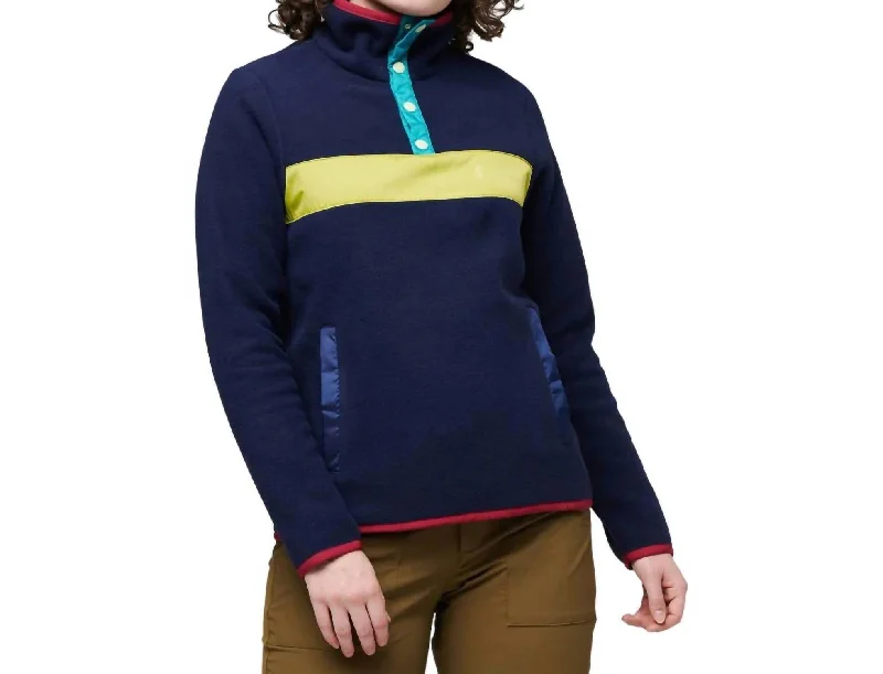 Teca Fleece Pullover Jacket In Show Time