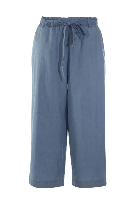 Lite weight Denim Culottes | LIGHT INDIGO | 6654AR