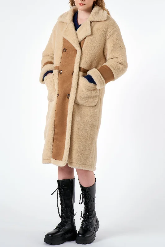 Victoria Shearling Long Coat