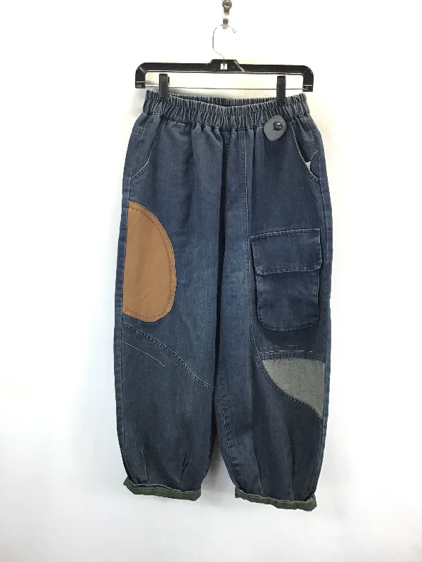 Jeans Cropped By Clothes Mentor In Blue Denim, Size: L