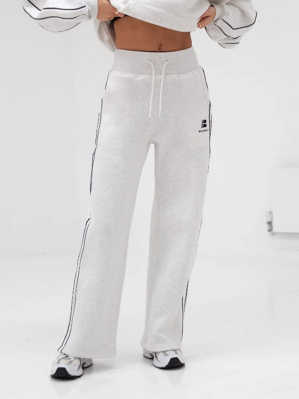 Apex Wide Leg Sweatpants - Marl White