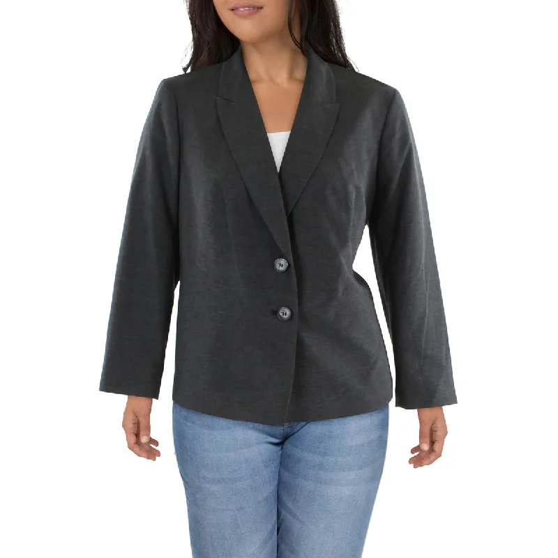 Le Suit Womens Plus Woven Fitted Two-Button Blazer