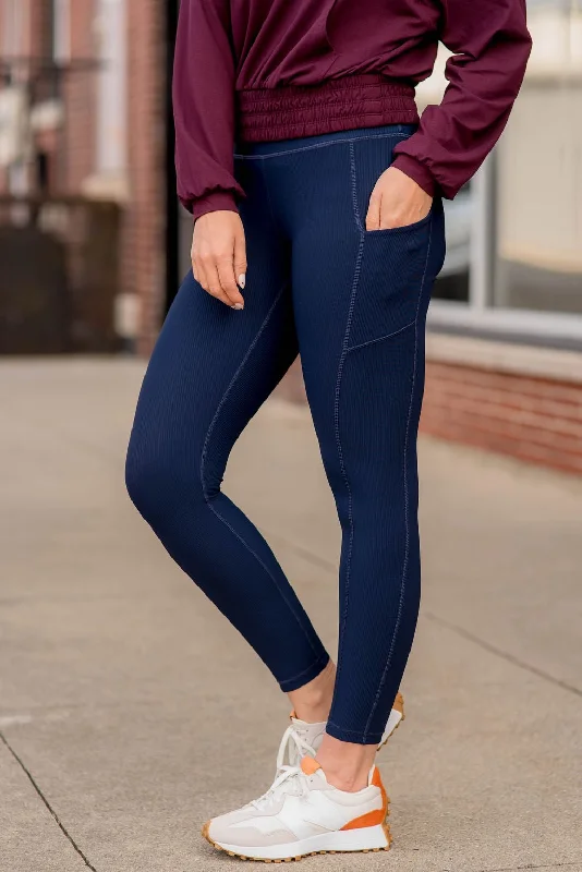 Ribbed Side Pocket Leggings