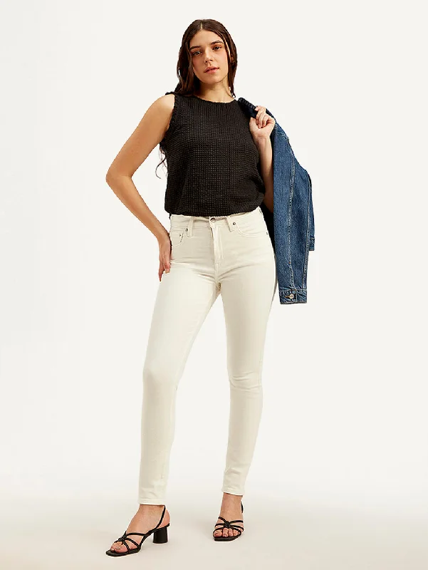 Women's High Rise 721 Skinny Off-White Jeans