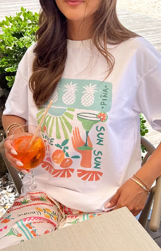Jaz Dolce Vita Print Tee British Gentlewoman Style