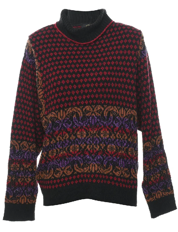 Nordic Turtleneck Jumper - L Sharp Women's Italian